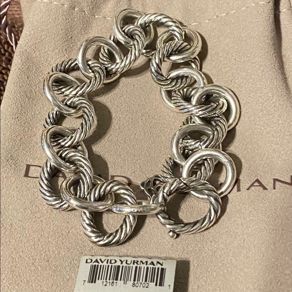 💯David Yurman Oval Link Bracelet Large 8.25”